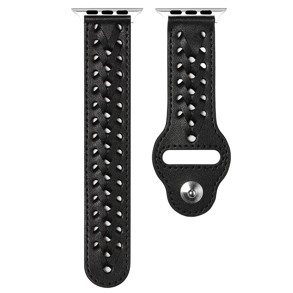 For Apple Watch Series 9 8 7 41mm 6 5 4 SE (2023) SE(2022) SE 40mm 3 2 1 38mm Stylish Woven Smart Watch Band Microfiber Leather Wrist Strap For Apple Watch Series 9 8 7 41mm 6 5 4 SE (2023) SE(2022) SE 40mm 3 2 1 38mm Stylish Woven Smart Watch Band Microfiber Leather Wrist Strap